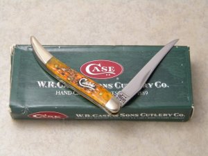 Case XX USA 2002 Autumn Bone 610096 SS Tiny Toothpick Knife in Box