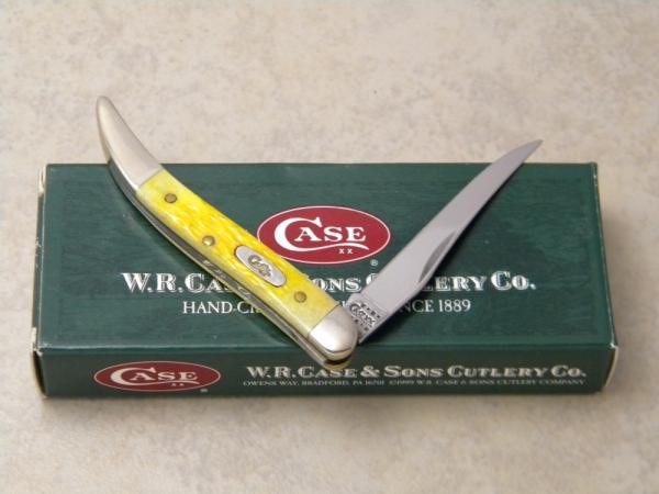 Case XX USA 2001 Yellow Bone 610096 SS Tiny Toothpick Knife in Box