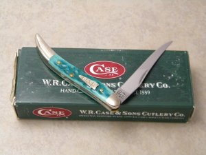 Case XX USA 2003 Jade Bone 610096 SS Tiny Toothpick Knife in Box