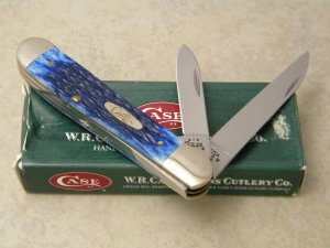 Case XX USA 2002 Blue Bone 6249W SS Wharncliffe Copperhead Knife in Box