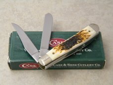 Case XX USA 2002 Amber Bone 6207 SS Mini Trapper Knife in Box Case XX USA 2002 Amber Bone 6207 SS Mini Trapper Knife in Box