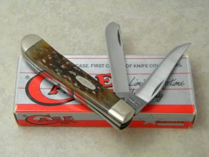 Case XX USA 1990 Pretty Bone 6207 SS Mini Trapper Knife in Box