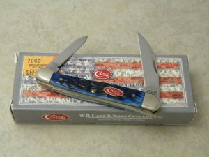 Case XX USA 2011 Navy Blue Bone 62109W SS Wharncliffe Mini or Baby Copperhead Knife in Box