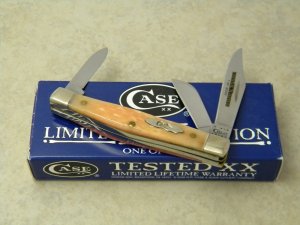 Case XX USA 2011 Watermelon Bone 6344 SS Limited Edition 1 of 3000 Stockman Knife in Box
