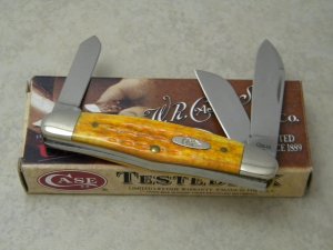 Case XX USA 2009 Harvest Orange Bone 63046 SS "1st Run" Humpback Stockman Knife in Box
