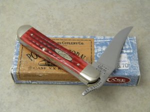 Case XX USA 2000 Pocket Worn Old Red Bone 61953L SS Russlock Knife in Box