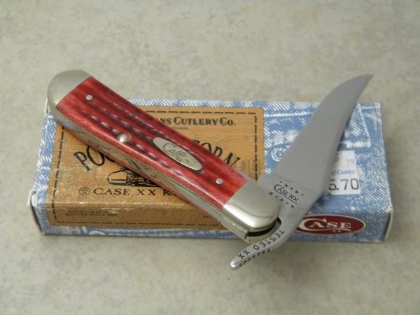 Case XX USA 2000 Pocket Worn Old Red Bone 61953L SS Russlock Knife in Box Case XX USA 2000 Pocket Worn Old Red Bone 61953L SS Russlock Knife in Box