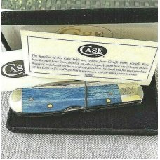Case/Bose Tribal Lock TBEX12010L Exotic Blue Giraffe Bone Lockback Knife,NIB COA Case/Bose Tribal Lock TBEX12010L Exotic Blue Giraffe Bone Lockback Knife,NIB COA