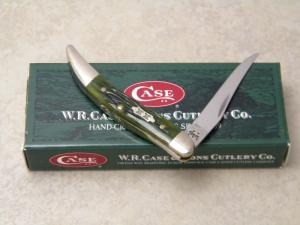 Case XX USA 2005 Hunter Green Bone 610096 SS Tiny Toothpick Knife in Box