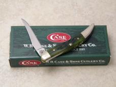 Case XX USA 2005 Hunter Green Bone 610096 SS Tiny Toothpick Knife in Box