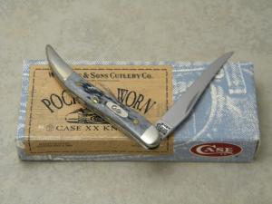 Case XX USA 2001 Pocket Worn Black Bone 610096 SS Tiny Toothpick Knife in Box