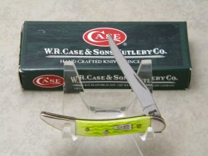 Case XX USA 2009 Lime Green Bone 610096 SS 1st Run Tiny Toothpick Knife in Box