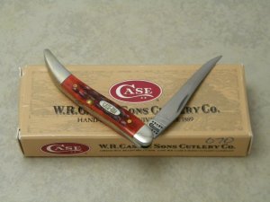 Case MM USA 2000 Old Red Bone 610096 SS Millennium Tiny Toothpick Knife in Box