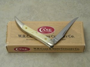 Case XX USA 1998 Smooth Oatmeal Bone 610096 SS Tiny Toothpick Knife in Box