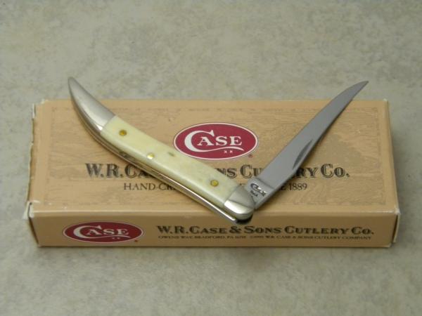 Case XX USA 1998 Smooth Oatmeal Bone 610096 SS Tiny Toothpick Knife in Box Case XX USA 1998 Smooth Oatmeal Bone 610096 SS Tiny Toothpick Knife in Box