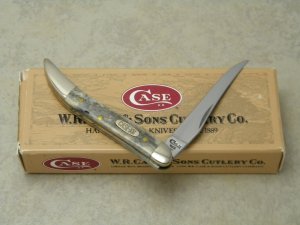 Case XX USA 1997 Smooth Appaloosa Bone 610096 SS Tiny Toothpick Knife in Box