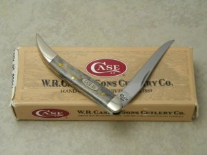 Case XX USA 1998 Smooth Appaloosa Bone 610096 SS Tiny Toothpick Knife in Box