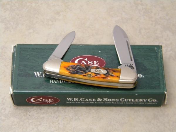 Case XX USA 2000 Autumn Bone 62132 SS Baby Butterbean Mini Canoe Knife in Box Case XX USA 2000 Autumn Bone 62132 SS Baby Butterbean Mini Canoe Knife in Box