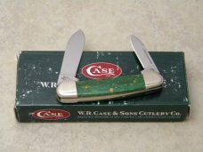 Case XX USA 2007 Smooth Mossy Green Bone 62132 SS Baby Butterbean Mini Canoe Knife in Box Case XX USA 2007 Smooth Mossy Green Bone 62132 SS Baby Butterbean Mini Canoe Knife in Box