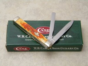 Case XX USA 2005 Sunset Orange Bone 6282 SP-SS Baby Doctors Knife in Box