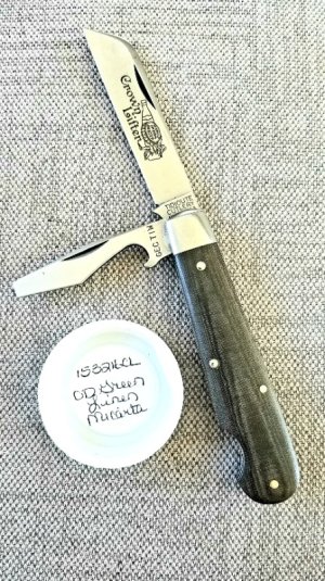 Great Eastern Tidioute Crownlifter Knife,OD Green Micarta,152116CL,Mit, Gec