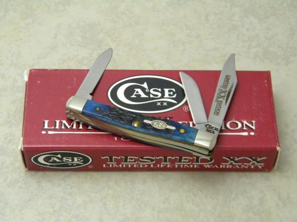 Case XX USA 1998 Blue Rogers Bone 6333 SS Limited Edition 1 of 2500 Tiny Stockman Knife in Box Case XX USA 1998 Blue Rogers Bone 6333 SS Limited Edition 1 of 2500 Tiny Stockman Knife in Box