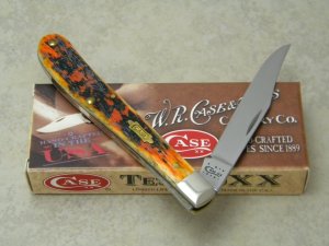 Case XX USA 2011 Autumn Bone 61048 SS Barehead Slimline Trapper Knife in Box