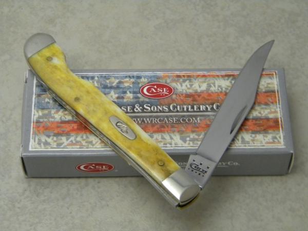 Case XX USA 2012 Antique Bone 61048EZ SS Easy Open Slimline Trapper Knife in Box Case XX USA 2012 Antique Bone 61048EZ SS Easy Open Slimline Trapper Knife in Box