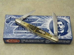 Crandall Cut. Co. Bradford PA USA (Case Family Brands) 2007 Olive Green Bone 62156 SS Tuxedo Knife