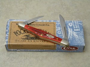 Case XX USA 2002 Pocket Worn Old Red Bone 62156 SS Tuxedo Knife in Box