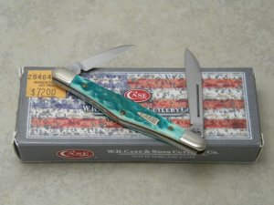 Case XX USA 2013 Green Clover Bone 62156 SS Tuxedo Knife in Box