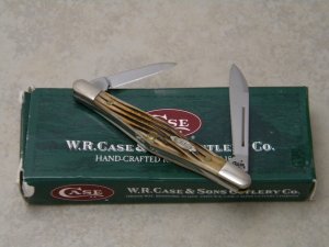 Case XX USA 2007 Burnt Saw Cut Bone 62156 SS Tuxedo Knife in Box