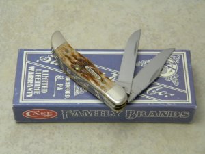 Standard Knife Co. USA (Case Family Brand) 2010 Bone TH62165 SS Tiny Folding Hunter Knife in Box