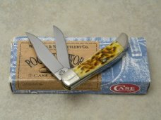 Case XX USA 2003 Pocket Worn Amber Bone TH62165 SS Tiny Folding Hunter Knife in Box Case XX USA 2003 Pocket Worn Amber Bone TH62165 SS Tiny Folding Hunter Knife in Box
