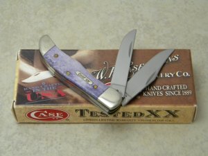 Case XX USA 2012 Ultra Violet Bone TH62165 SS Tiny Folding Hunter Knife in Box
