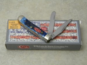 Case XX USA 2012 Blue Bone 62154 SS Tiny Trapper Knife in Box