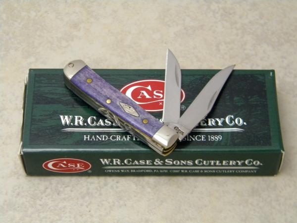 Case XX USA 2009 Ultra Violet Bone 62154W SS Wharncliffe Tiny Trapper Knife in Box Case XX USA 2009 Ultra Violet Bone 62154W SS Wharncliffe Tiny Trapper Knife in Box