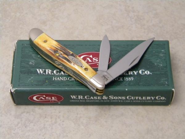 Case XX USA 2003 Bone Stag 6.5220 SS Peanut Knife in Box Case XX USA 2003 Bone Stag 6.5220 SS Peanut Knife in Box