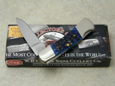 Case XX USA 2012 61225L Ocean Blue Bone Case Collectors Club Lockback Knife in Box