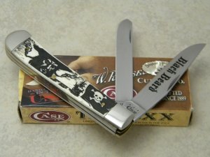 Case XX USA 2011 Natural Bone 6254 SS "Black Beard" Pirate Trapper Knife in Box