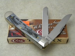 Case XX USA 2010 Bone 6254 SS "WWII 1941-1945" War Series Trapper Knife in Box