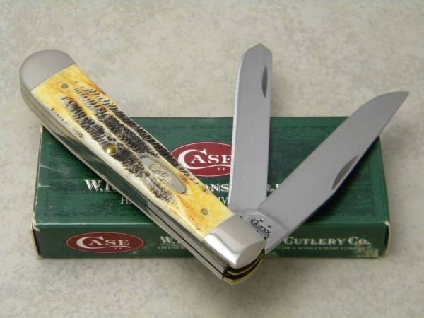 Case XX USA 2005 Bone Stag 6.5254 SS Trapper Knife in Box Case XX USA 2005 Bone Stag 6.5254 SS Trapper Knife in Box