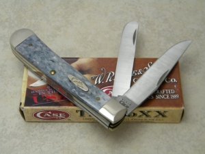 Case XX USA 2010 Gray Bone 6254 SS Trapper Knife in Box