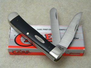 Case XX USA 6 Dot (1994) Black 2254 SS Trapper Knife in Box
