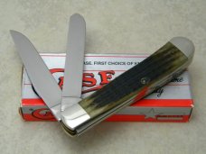 Case XX Bradford PA USA MCMXCIV 1994 Second Cut Green Bone GSC6254 SS Trapper Knife in Box Case XX Bradford PA USA MCMXCIV 1994 Second Cut Green Bone GSC6254 SS Trapper Knife in Box