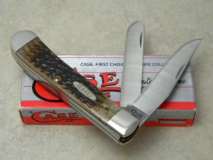 Case XX USA 6 Dot (1994) Pretty Bone 6254 SS Trapper Knife in Box