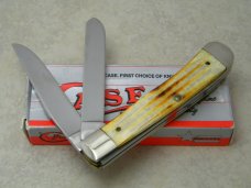 Case XX Bradford PA USA MCMXCIV 1994 Second Cut Burnt White Bone SC6254 SS Trapper Knife in Box Case XX Bradford PA USA MCMXCIV 1994 Second Cut Burnt White Bone SC6254 SS Trapper Knife in Box