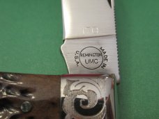 Remington Silver Bullet Brown Bone Scrolled Bolsters Tracker Pattern # R1306SB