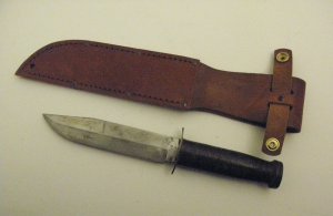 Vintage WWII Queen City Fighting Knife, made in Titusville, PA in 1943