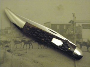 Schatt & Morgan, Keystone Series X, Woodland Root Beer bone Toothpick, #041120: 2000